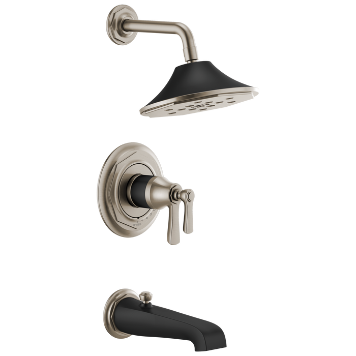 Brizo Rook T60461 TempAssure Thermostatic Tub/Shower, luxe nickel matte black