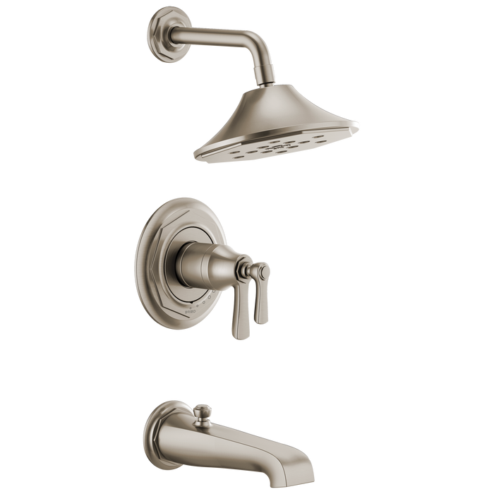 Brizo Rook T60461 TempAssure Thermostatic Tub/Shower, luxe nickel