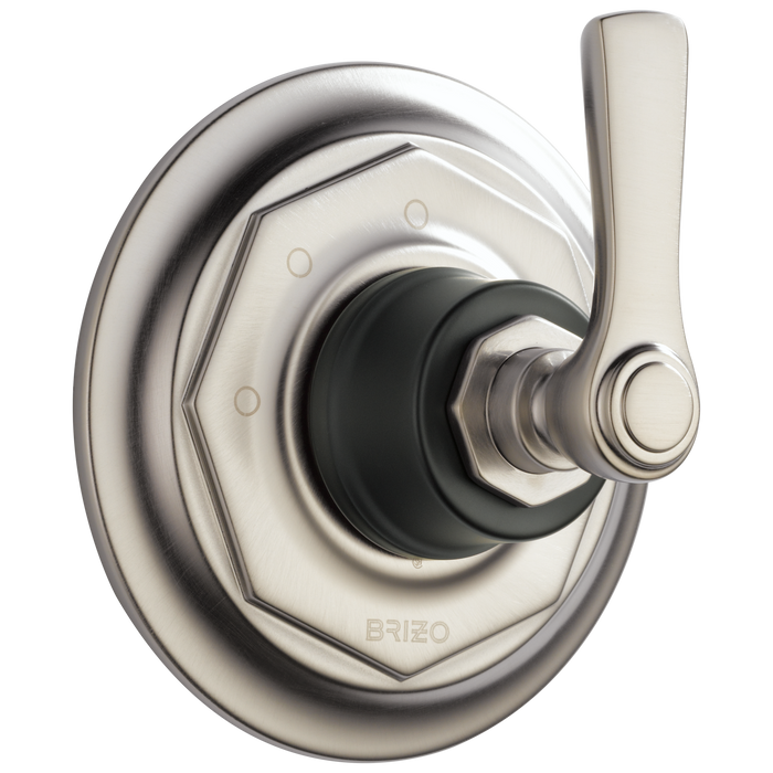Brizo Rook T60861 3-Function Diveter Trim, luxe nickel matte black