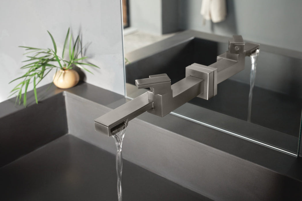 Brizo Frank Lloyd Wright T65722LF Single-Handle Wall Mount Lavatory Faucet 1.2 GPM, luxe steel - view 2