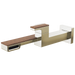 Brizo Frank Lloyd Wright T65722LF Single-Handle Wall Mount Lavatory Faucet 1.2 GPM, polished nickel wood