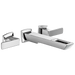 Brizo Vettis T65886LF Two-Handle Wall Mount Lavatory Faucet With Open-Flow Spout 1.2 GPM, chrome
