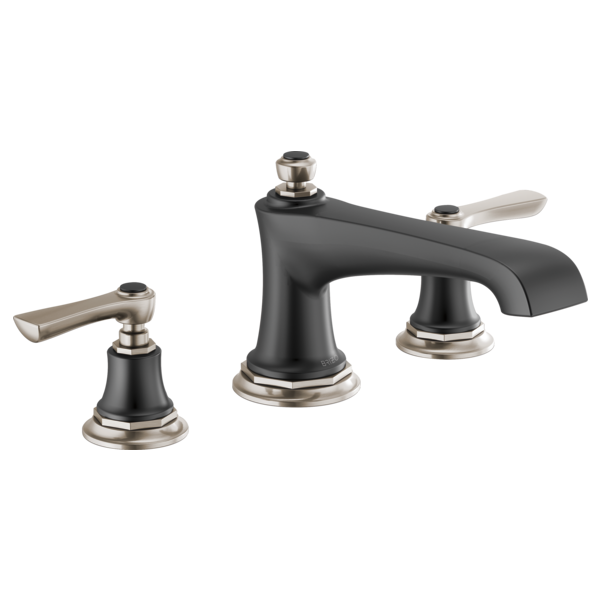 Brizo Rook T67360 Roman Tub Faucet - Less Handles, luxe nickel matte black
