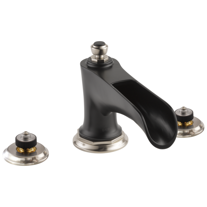 Brizo Rook T67361 Roman Tub, luxe nickel matte black