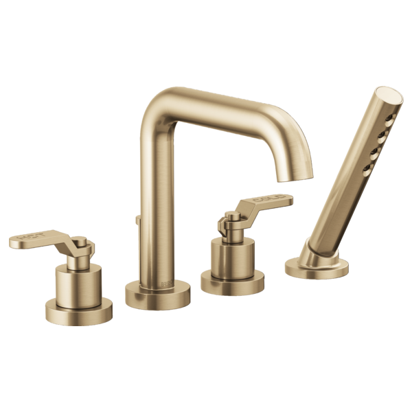 Brizo Litze T67435 Roman Tub with Handshower - Less Handles, luxe gold - view 3