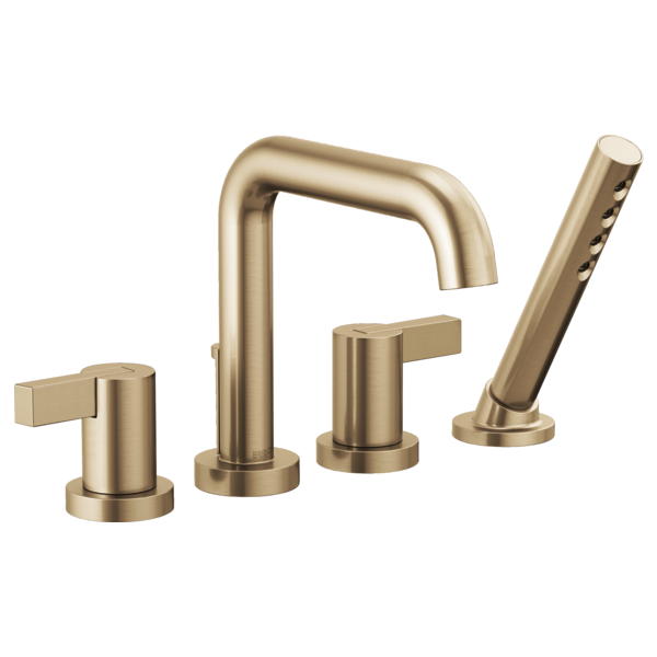 Brizo Litze T67435 Roman Tub with Handshower - Less Handles, luxe gold - view 5
