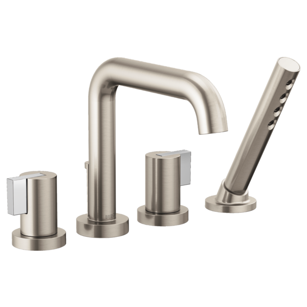 Brizo Litze T67435 Roman Tub with Handshower - Less Handles, luxe nickel - view 3
