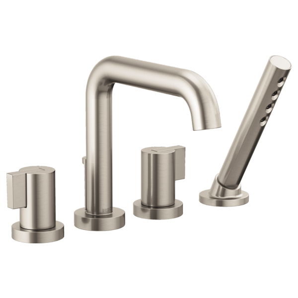 Brizo Litze T67435 Roman Tub with Handshower - Less Handles, luxe nickel - view 4