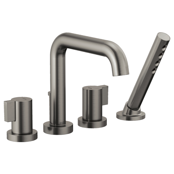 Brizo Litze T67435 Roman Tub with Handshower - Less Handles, luxe steel - view 5
