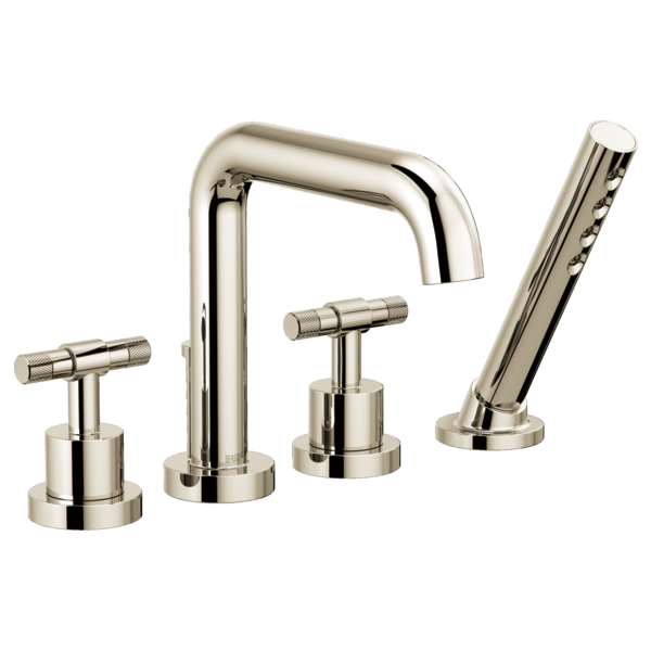 Brizo Litze T67435 Roman Tub with Handshower - Less Handles, polished nickel - view 3