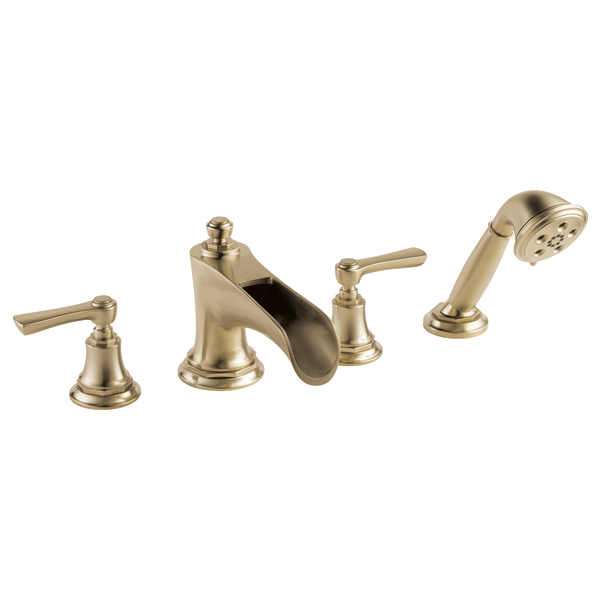 Brizo Rook T67461 Roman Tub with Handshower, luxe gold - view 3