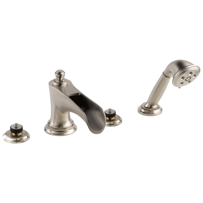 Brizo Rook T67461 Roman Tub with Handshower, luxe nickel