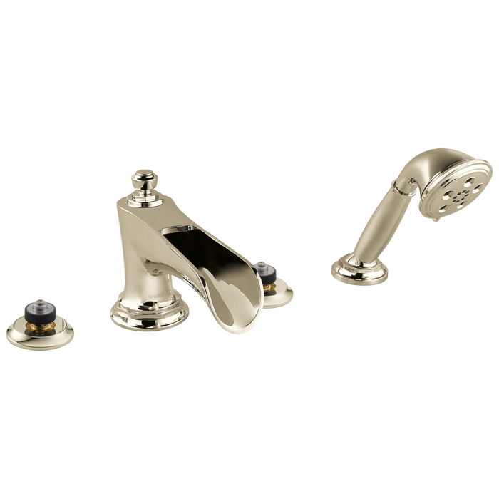 Brizo Rook T67461 Roman Tub with Handshower, polished nickel