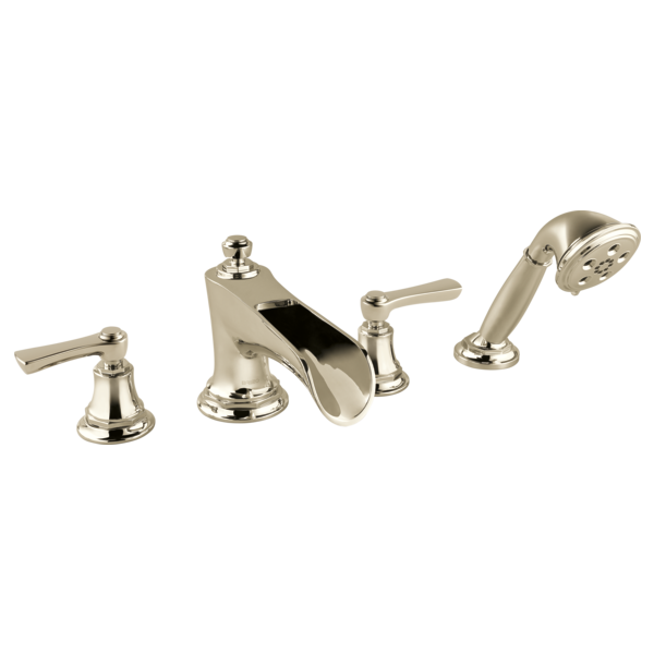 Brizo Rook T67461 Roman Tub with Handshower, polished nickel - view 5