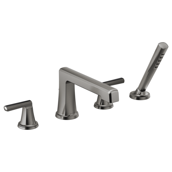 Brizo Levoir T67498 Roman Tub Faucet With Handshower - Less Handles, luxe steel - view 2