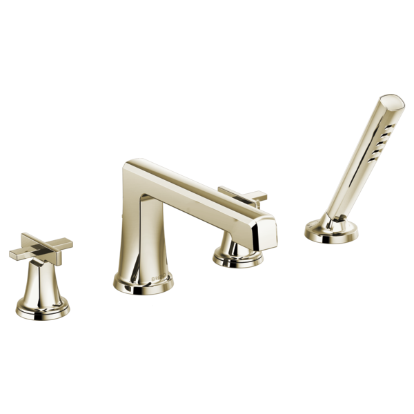 Brizo Levoir T67498 Roman Tub Faucet With Handshower - Less Handles, polished nickel - view 2