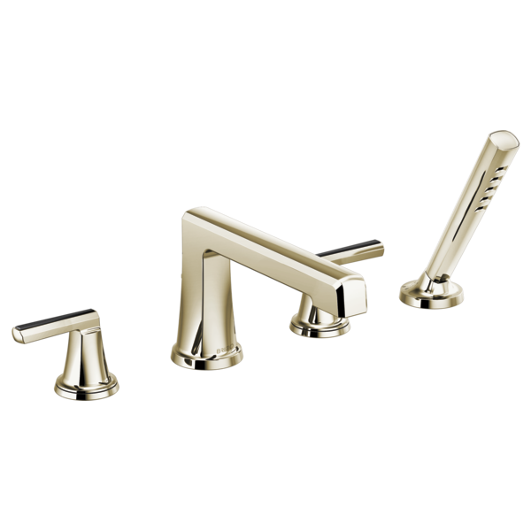 Brizo Levoir T67498 Roman Tub Faucet With Handshower - Less Handles, polished nickel - view 3