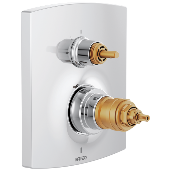 Brizo Kintsu T75506 TempAssure Thermostatic Valve Trim with Integrated 3-Function Diverter Trim - Less Handles