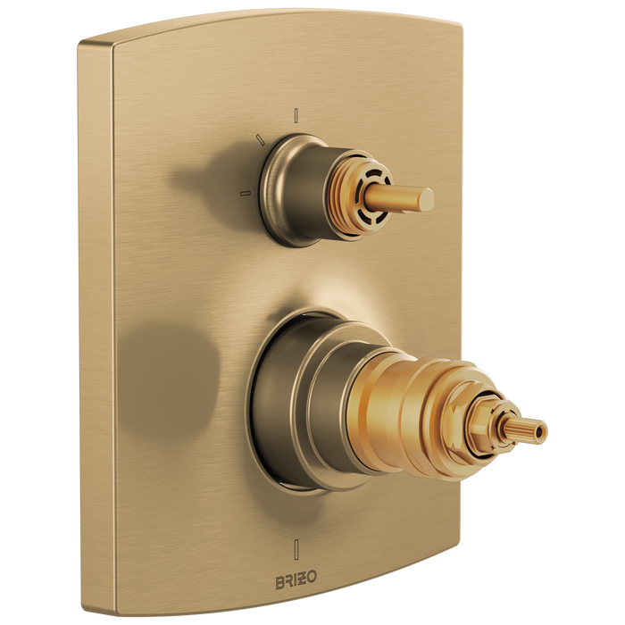 Brizo Kintsu T75506 TempAssure Thermostatic Valve Trim with Integrated 3-Function Diverter Trim - Less Handles