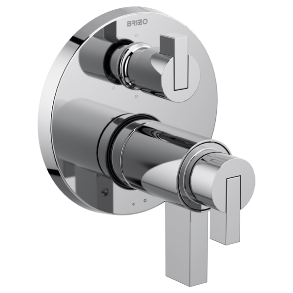 Brizo Litze T75635 TempAssure Thermostatic Valve with 6-Function Diverter Trim - Less Handles, chrome