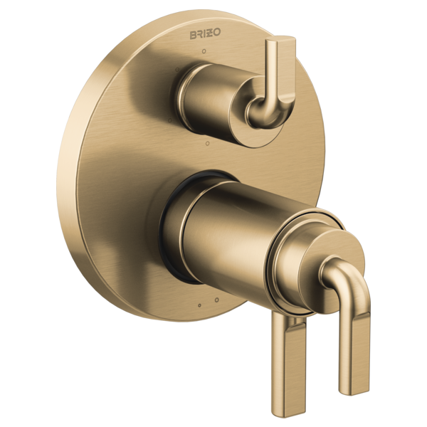 Brizo Litze T75635 TempAssure Thermostatic Valve with 6-Function Diverter Trim - Less Handles, luxe gold - view 4