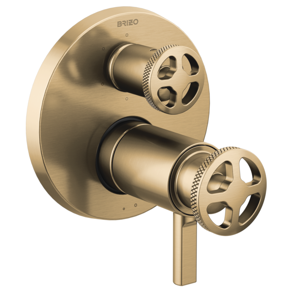 Brizo Litze T75635 TempAssure Thermostatic Valve with 6-Function Diverter Trim - Less Handles, luxe gold - view 5