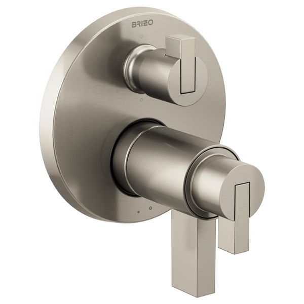 Brizo Litze T75635 TempAssure Thermostatic Valve with 6-Function Diverter Trim - Less Handles, luxe nickel