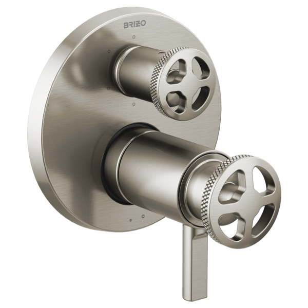 Brizo Litze T75635 TempAssure Thermostatic Valve with 6-Function Diverter Trim - Less Handles, luxe nickel - view 5