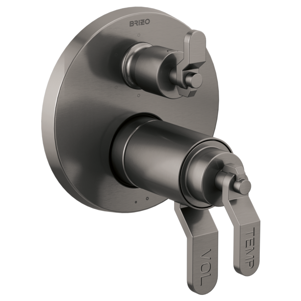 Brizo Litze T75635 TempAssure Thermostatic Valve with 6-Function Diverter Trim - Less Handles, luxe steel - view 3