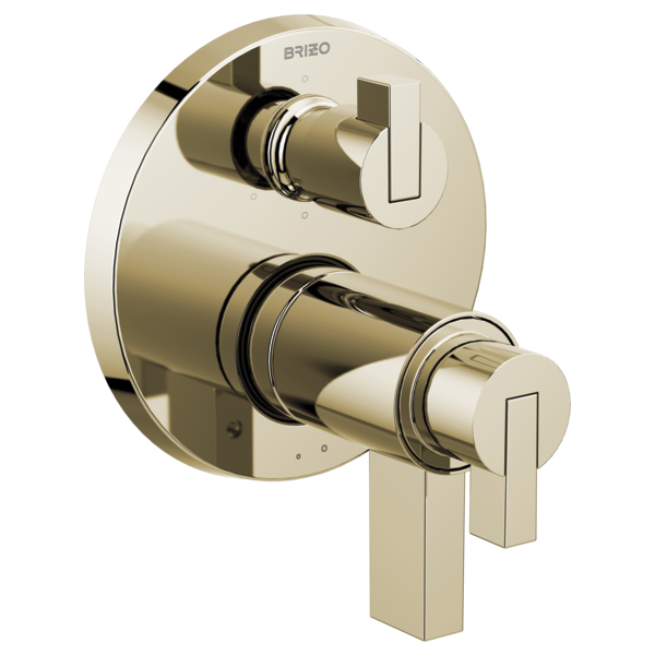 Brizo Litze T75635 TempAssure Thermostatic Valve with 6-Function Diverter Trim - Less Handles, polished nickel