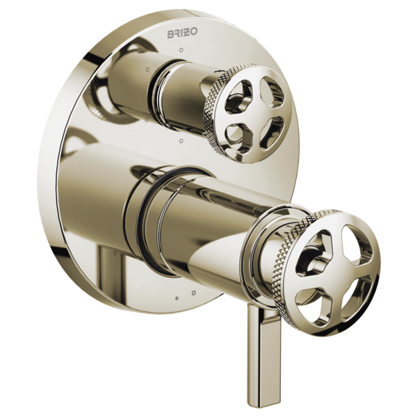 Brizo Litze T75635 TempAssure Thermostatic Valve with 6-Function Diverter Trim - Less Handles, polished nickel - view 4