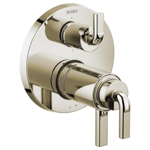 Brizo Litze T75635 TempAssure Thermostatic Valve with 6-Function Diverter Trim - Less Handles, polished nickel - view 5