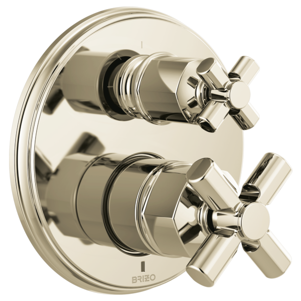 Brizo Invari T75P576 Pressure Balance Valve With Integrated 3-Function Diverter Trim - Less Handles, polished nickel - view 2