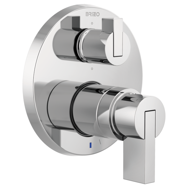 Brizo Litze T75P635 Pressure Balance Valve with Integrated 6-Function Diverter Trim - Less Handles, chrome - view 2