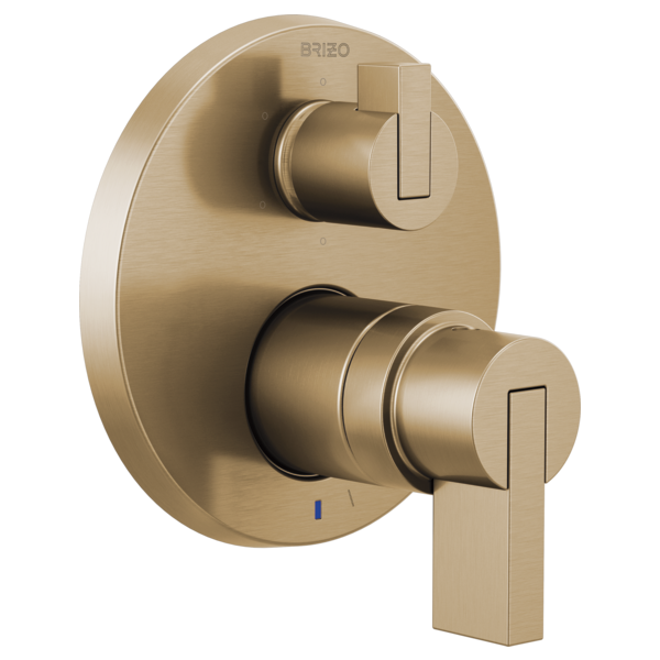 Brizo Litze T75P635 Pressure Balance Valve with Integrated 6-Function Diverter Trim - Less Handles, luxe gold - view 3