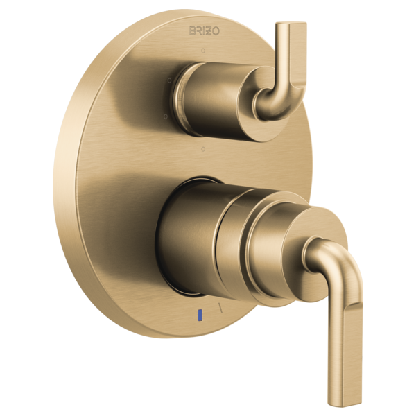 Brizo Litze T75P635 Pressure Balance Valve with Integrated 6-Function Diverter Trim - Less Handles, luxe gold - view 4