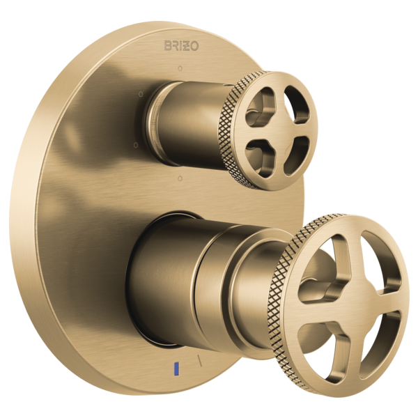 Brizo Litze T75P635 Pressure Balance Valve with Integrated 6-Function Diverter Trim - Less Handles, luxe gold - view 5