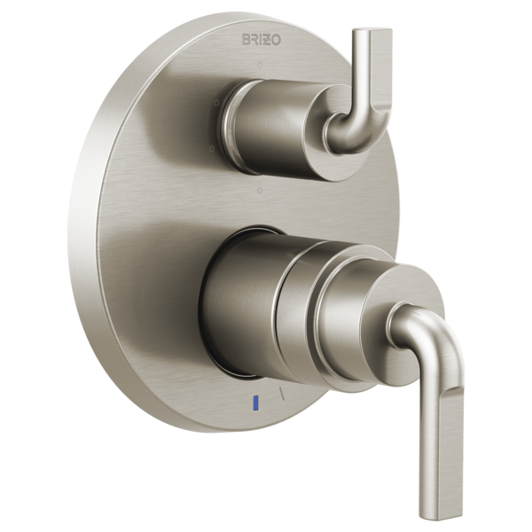 Brizo Litze T75P635 Pressure Balance Valve with Integrated 6-Function Diverter Trim - Less Handles, luxe nickel - view 4