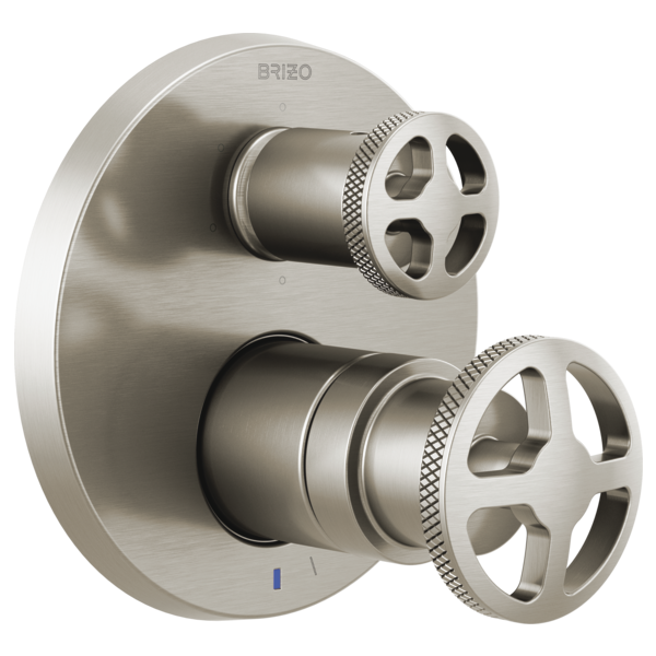 Brizo Litze T75P635 Pressure Balance Valve with Integrated 6-Function Diverter Trim - Less Handles, luxe nickel - view 5