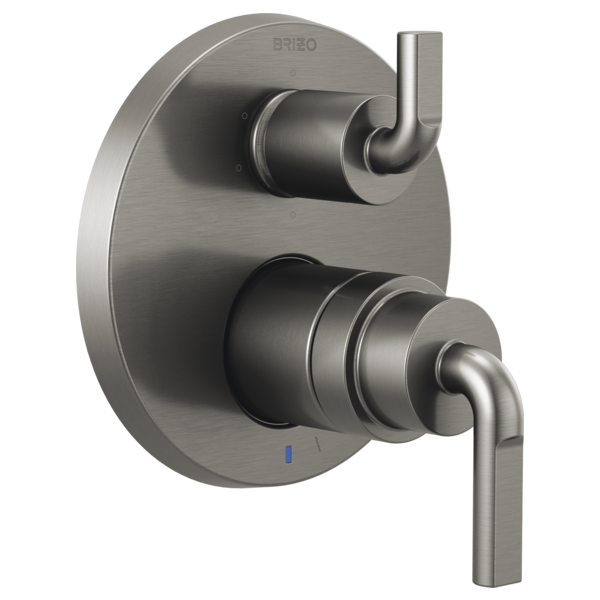 Brizo Litze T75P635 Pressure Balance Valve with Integrated 6-Function Diverter Trim - Less Handles, luxe steel - view 4