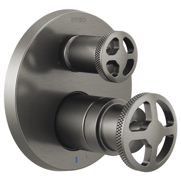 Brizo Litze T75P635 Pressure Balance Valve with Integrated 6-Function Diverter Trim - Less Handles, luxe steel - view 5