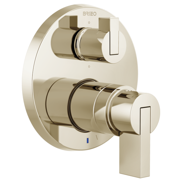 Brizo Litze T75P635 Pressure Balance Valve with Integrated 6-Function Diverter Trim - Less Handles, polished nickel - view 2