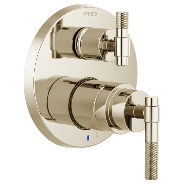 Brizo Litze T75P635 Pressure Balance Valve with Integrated 6-Function Diverter Trim - Less Handles, polished nickel - view 3