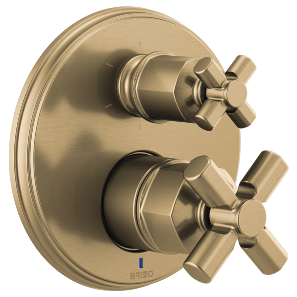 Brizo Invari T75P676 Pressure Balance Valve With Integrated 6-Function Diverter Trim - Less Handles, luxe gold - view 2