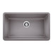 BLANCO 440148 Precis Super Single Bowl Kitchen Sink - Metallic Gray