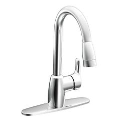 Moen Baystone 1H Kd Pd Lvr Fsl 3/8 Qc Chr