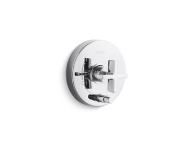 Kallista P24416-CR One Pb Shower Trim W/Divrt, Cross Hdl