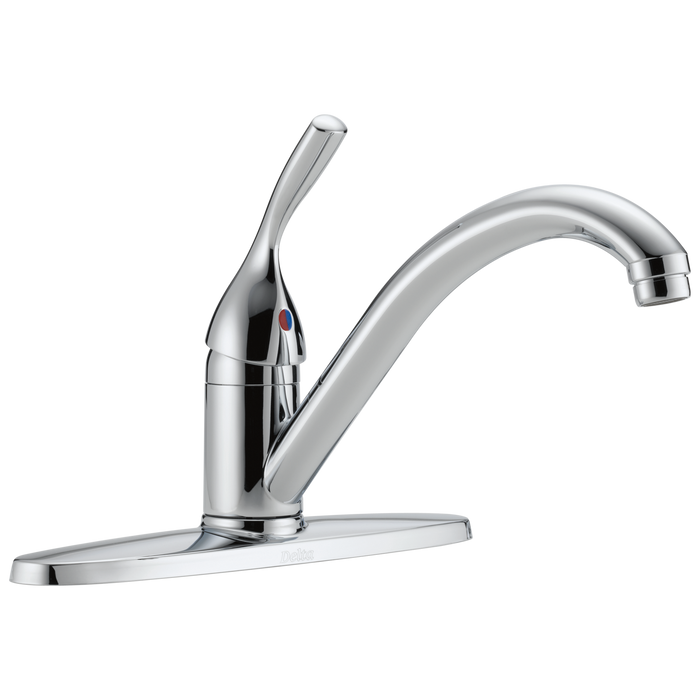 Delta 134 / 100 / 300 / 400 Series 100 Single Handle Kitchen Faucet, chrome