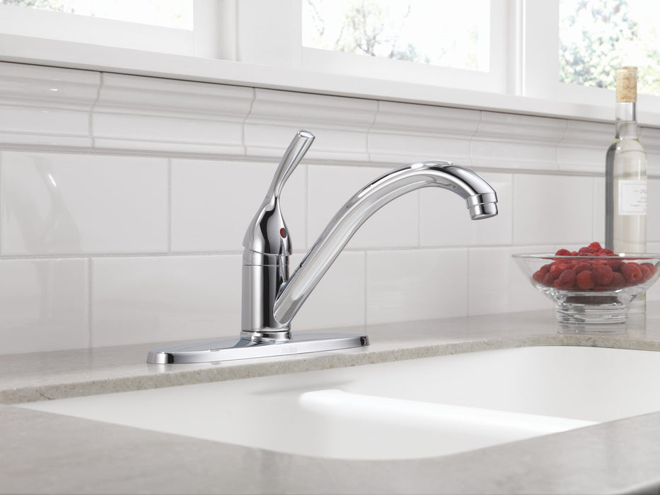 Delta 134 / 100 / 300 / 400 Series 100 Single Handle Kitchen Faucet, chrome - view 2