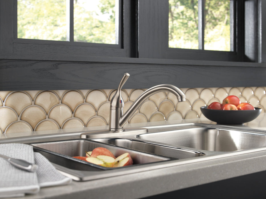 Delta 134 / 100 / 300 / 400 Series 100 Single Handle Kitchen Faucet, stainless - view 2